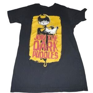 Bendy & The Ink Machine Kids Sz 2XS T-Shirt Boys Join Dark Puddles Graphic
